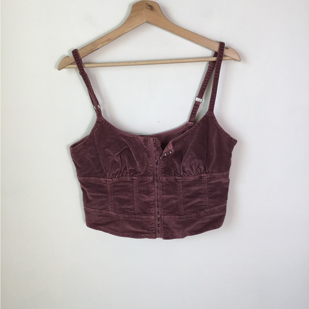 Pilcro Brown Corduroy Corset Tank Top - Picture 2 of 8